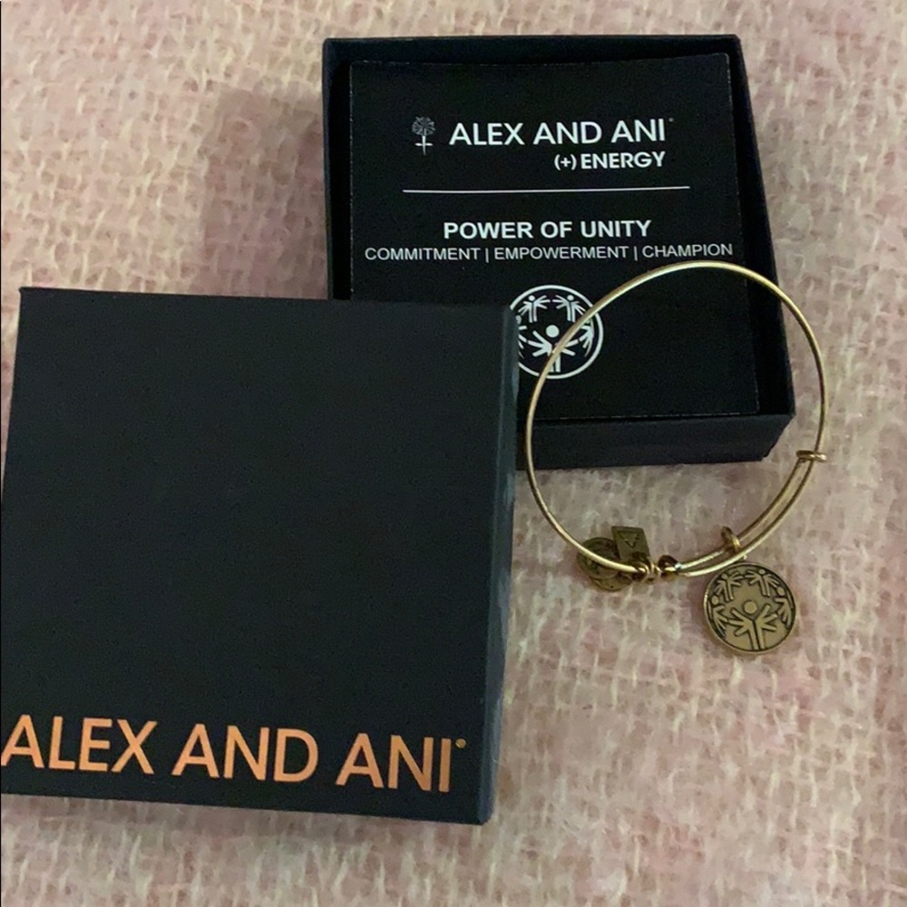 Alex and Ani - power of unity gold bracelet